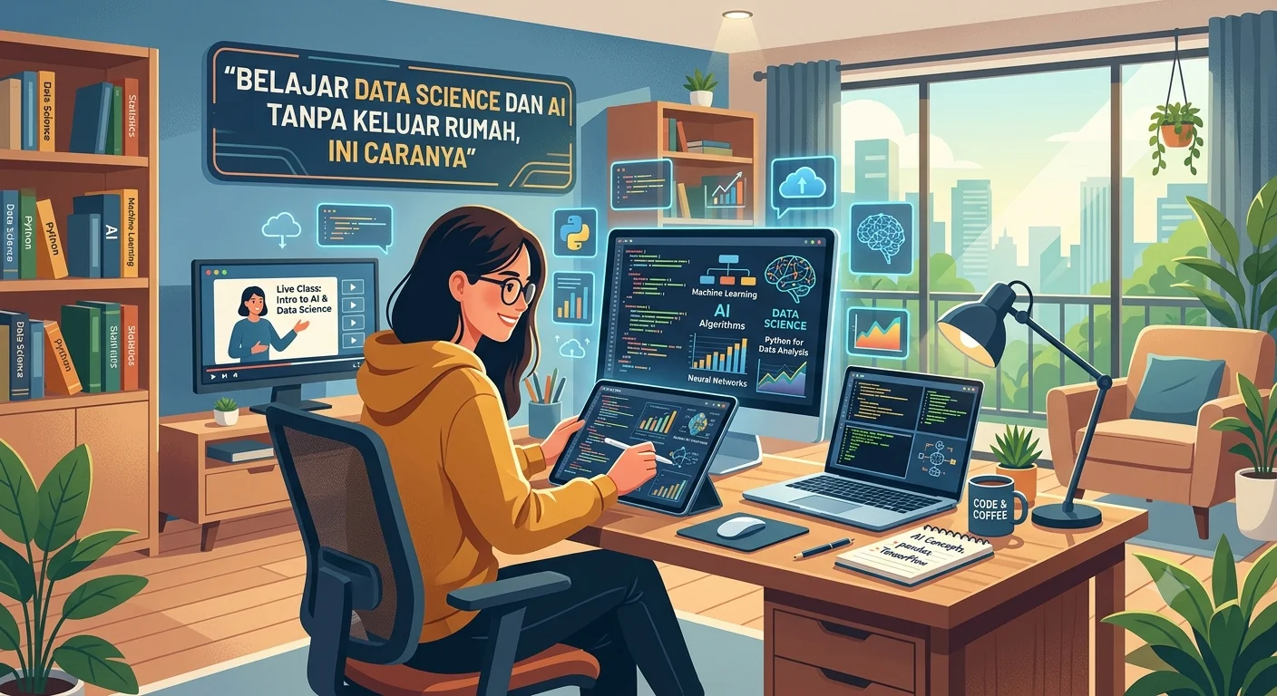 Belajar Data Science dan AI Tanpa Keluar Rumah